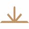 Ekena Millwork Saratoga Timber Gable Bracket, Western Red Cedar, 84"W x 49"H x 5 1/2"D x 5 1/2"F, 14/12 Pitch GBW084X49X0606SAR00SWR - alternate 1